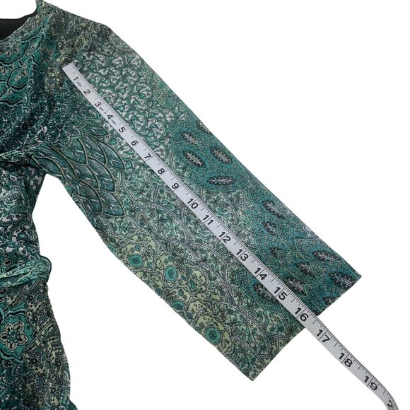 Kate & Lily Womens Green Multicolor Wrap Maxi Dress Size 20W Mesh Stretchy Lined - Picture 8 of 16